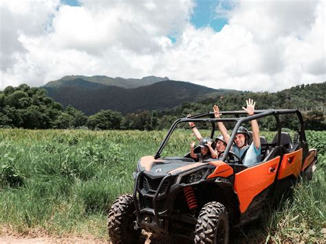 Explore the wild El Yunque National Forest on an adrenaline-filled UTV tour through Carabalí <strong>Rainforest Park</strong>, including safety instructions, a local guide, and a stop to swim in the Mameyes River. . Carabal rainforest park